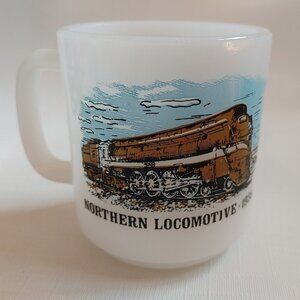 VINTAGE Glasbake Milk Glass Mug CN RAIL Purchases and Stores Great Lakes…